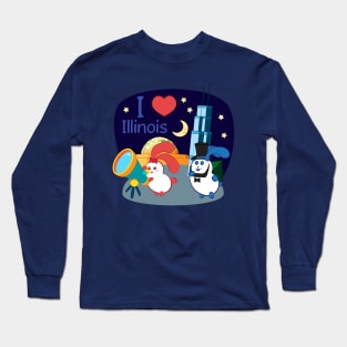 Ernest and Coraline | I love Illinois Long Sleeve T-Shirt